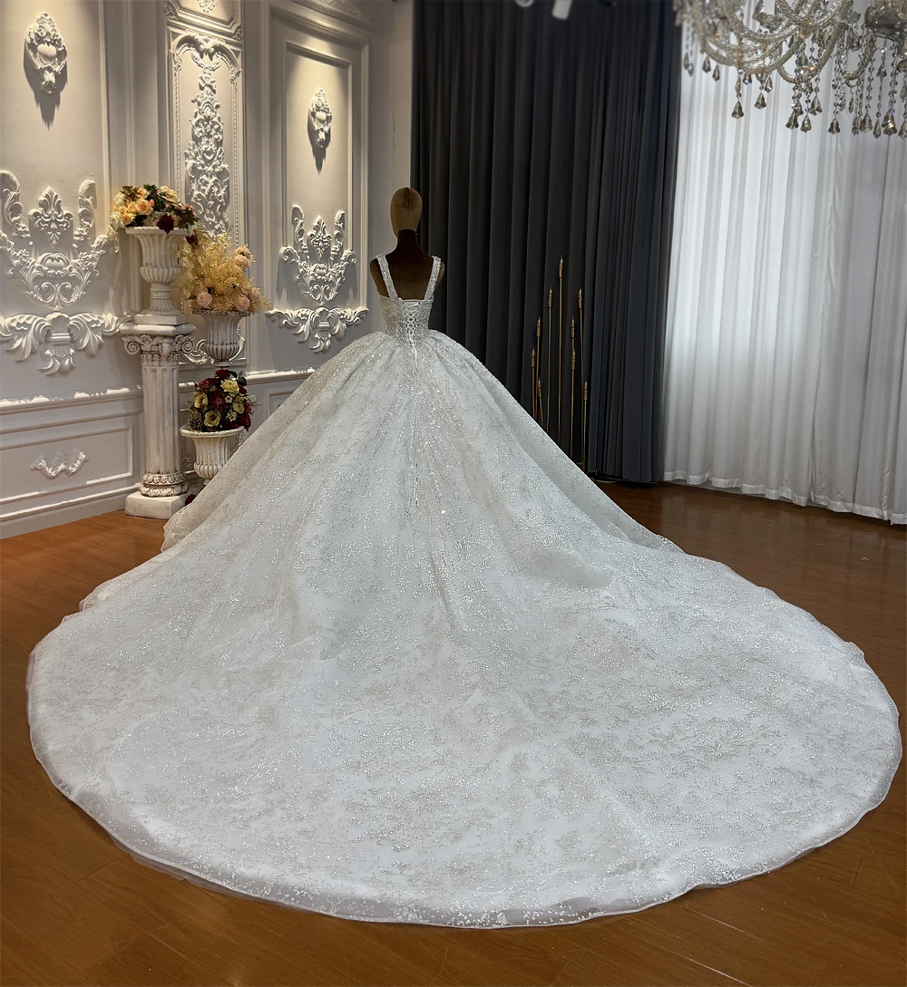 تخصيص NS4997 أماندا نوفيس صور حقيقية الأشرطة فستان الزفاف الأميرة #4