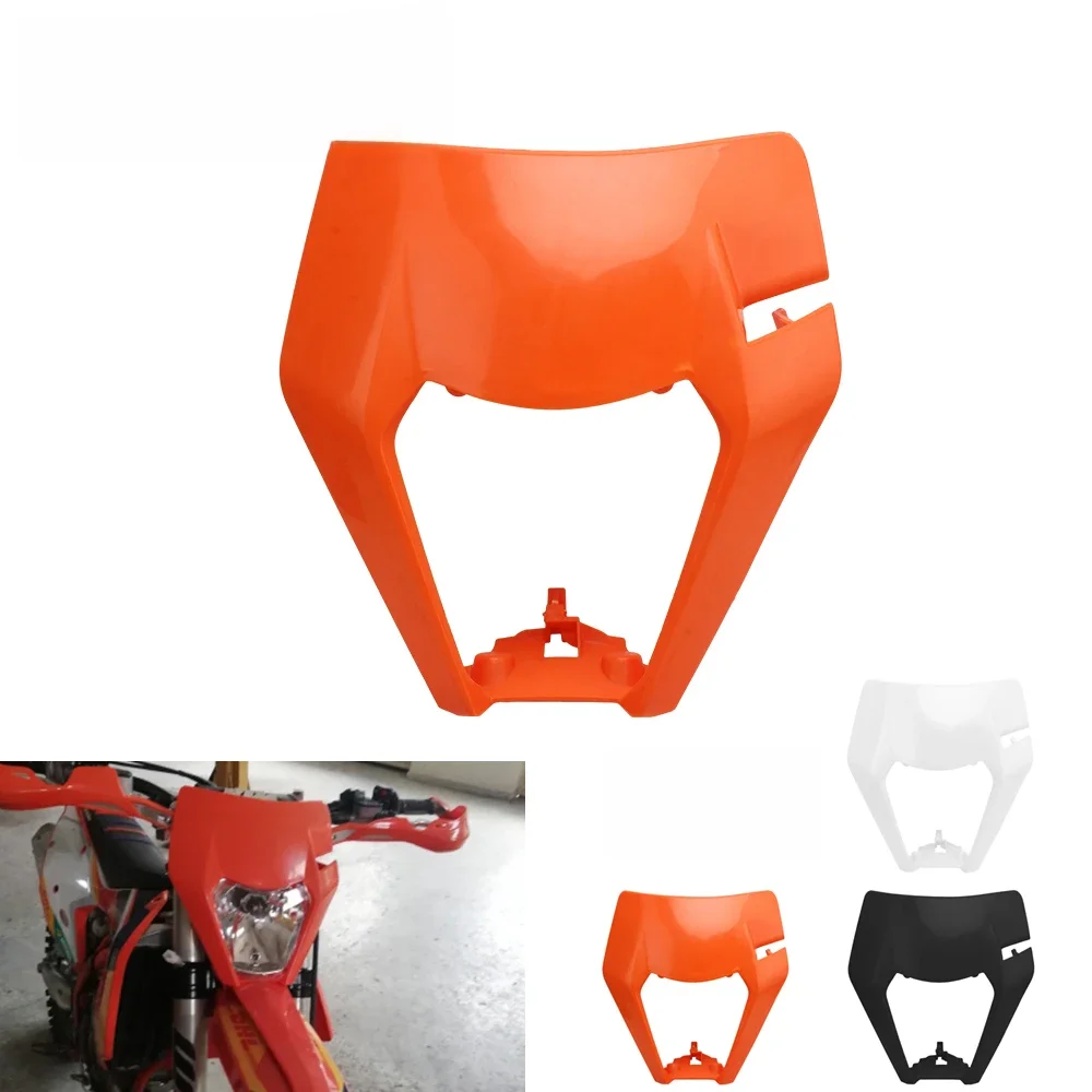 AliExpress PowerMotor For KTM Headlight Plate EXC 300 Enduro Motorcycle Mask SX XC SXF XCF 125-500 Universal Headlamp Dirt Bike Motocross Accessories