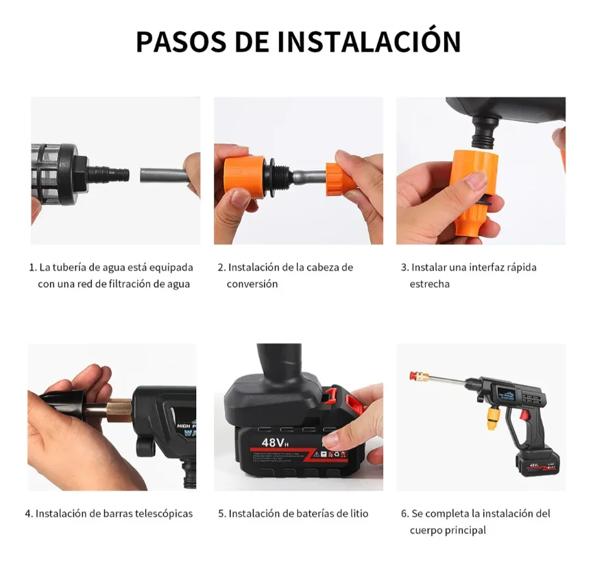 غسالة الضغط اللاسلكية المحمولة - مسدس غسيل كهربائي عالي الضغط للأماكن الخارجية