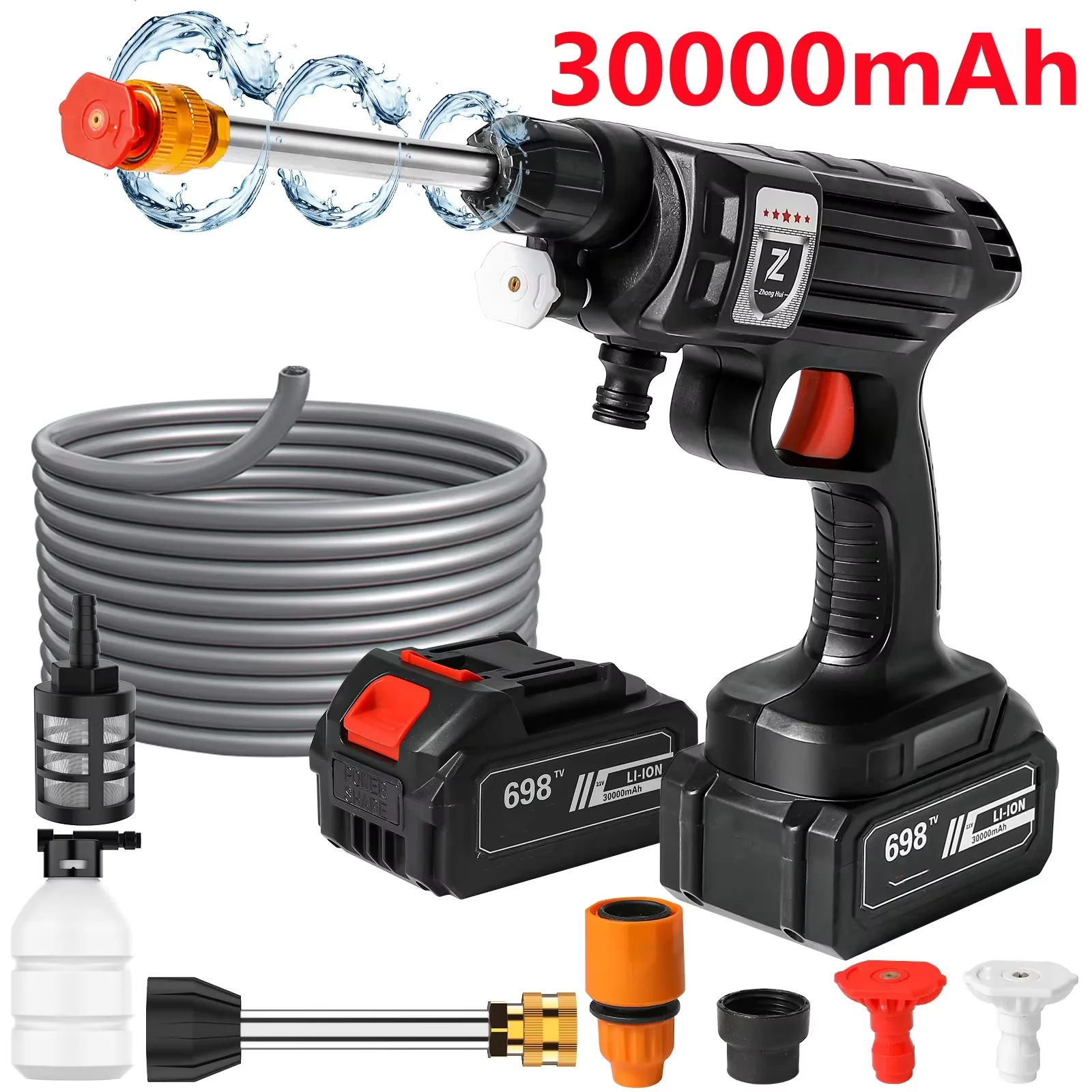 50Bar Draadloze Hogedrukreiniger Wasmachine Spray Waterpistool Wasstraat Druk Water Reinigingsmachine voor Makita 21V Batterij