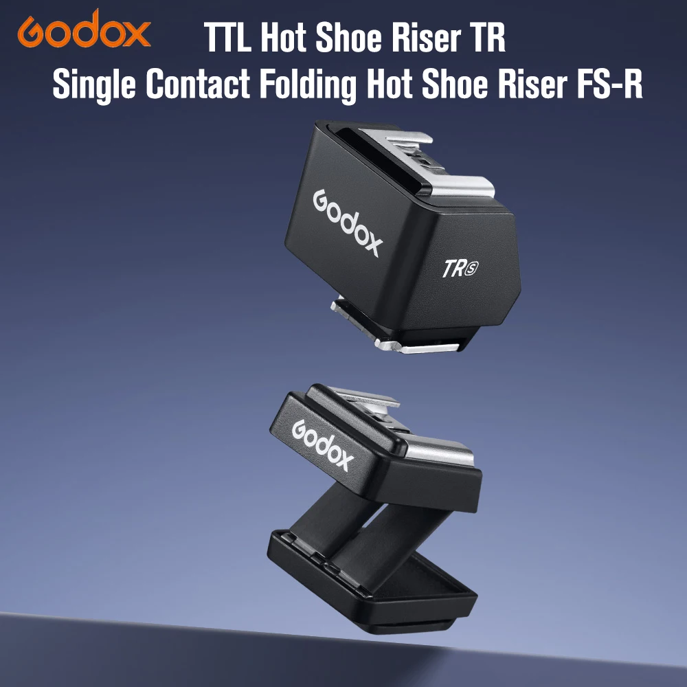 

Godox TR FS-R TTL Hot Shoe Riser Single Contact Folding Hot Shoe Riser for Canon Nikon Sony Fuji Olympus iT30Pro iT20 iM30 iM20
