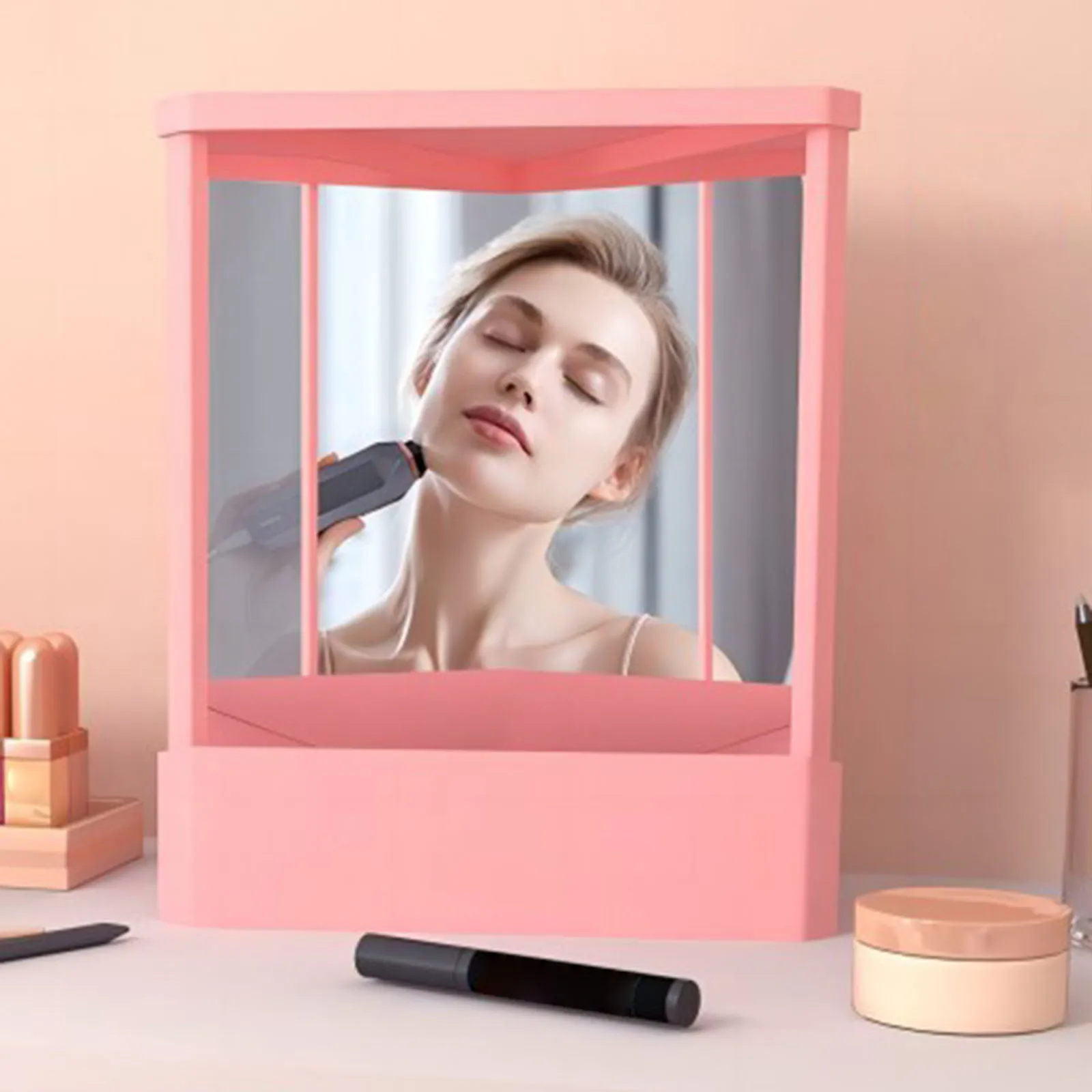 Niet-omkeerbare spiegel Heldere achteruitkijkspiegel Omgekeerde spiegel Cosmetische spiegel voor cosmetische make-up Kaptafel Slaapkamer Woonkamer