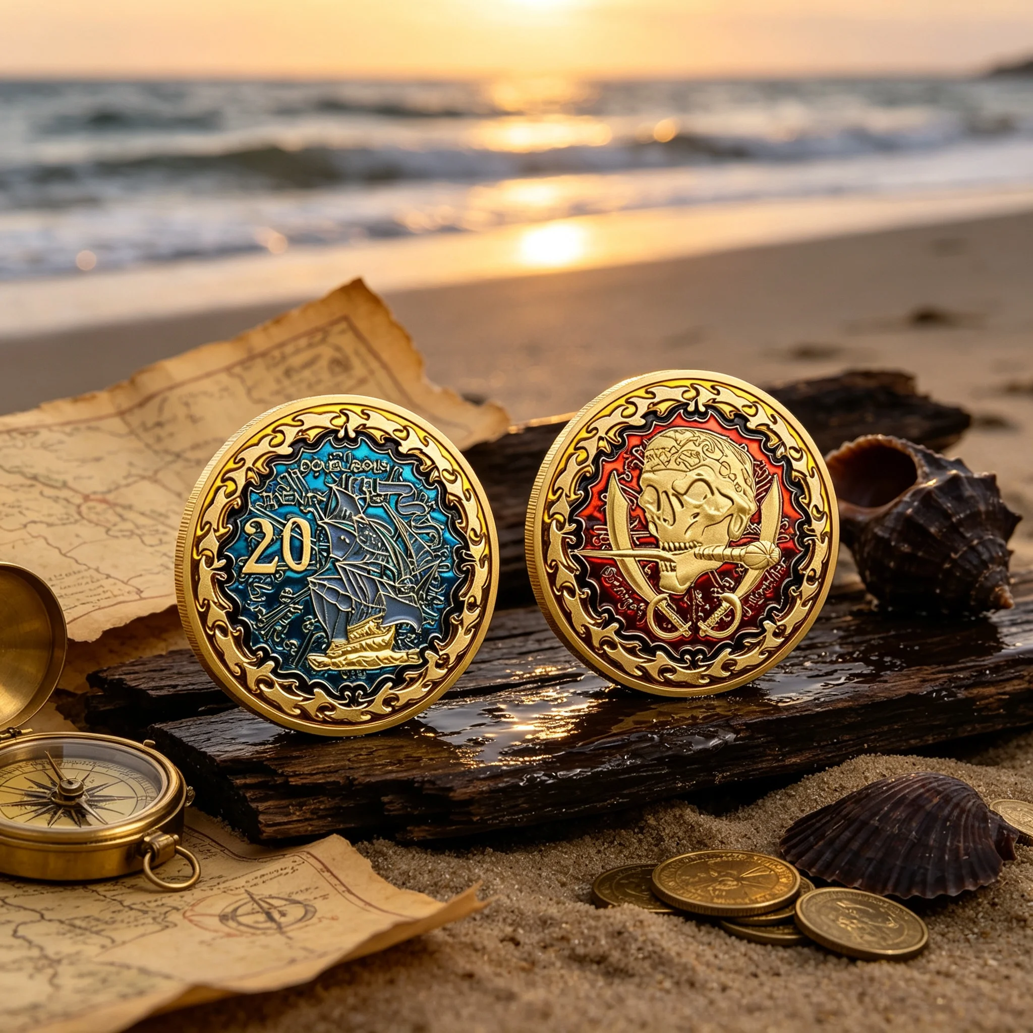 Koin Tantangan Tengkorak Bajak - Vintage Collectible Coins ulasan dan harga