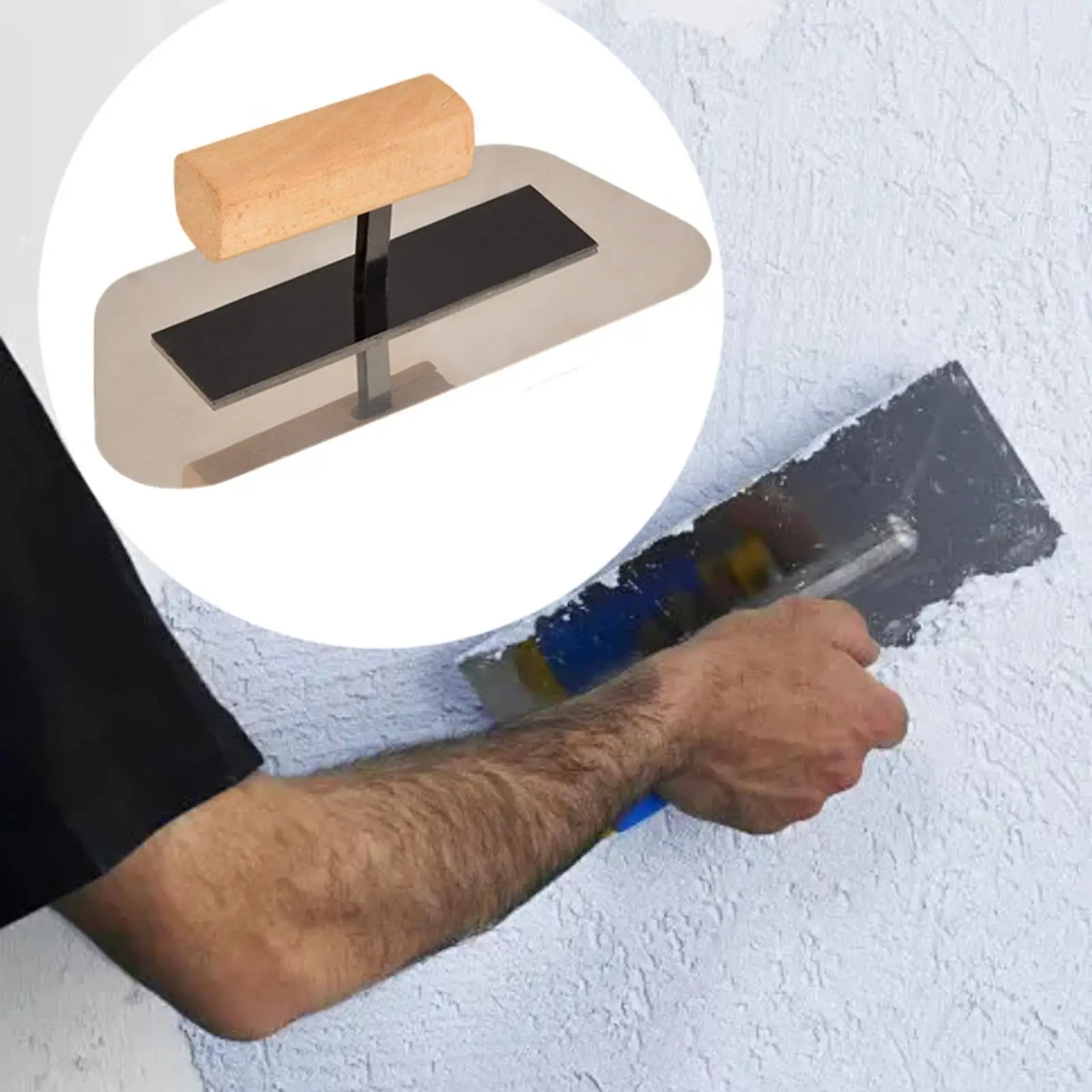 Plastering Trowel Drywall Repairs Stainless Steel Multipurpose Concrete Tool for Tile Flooring Grout Float Tiling Tool Wallboard
