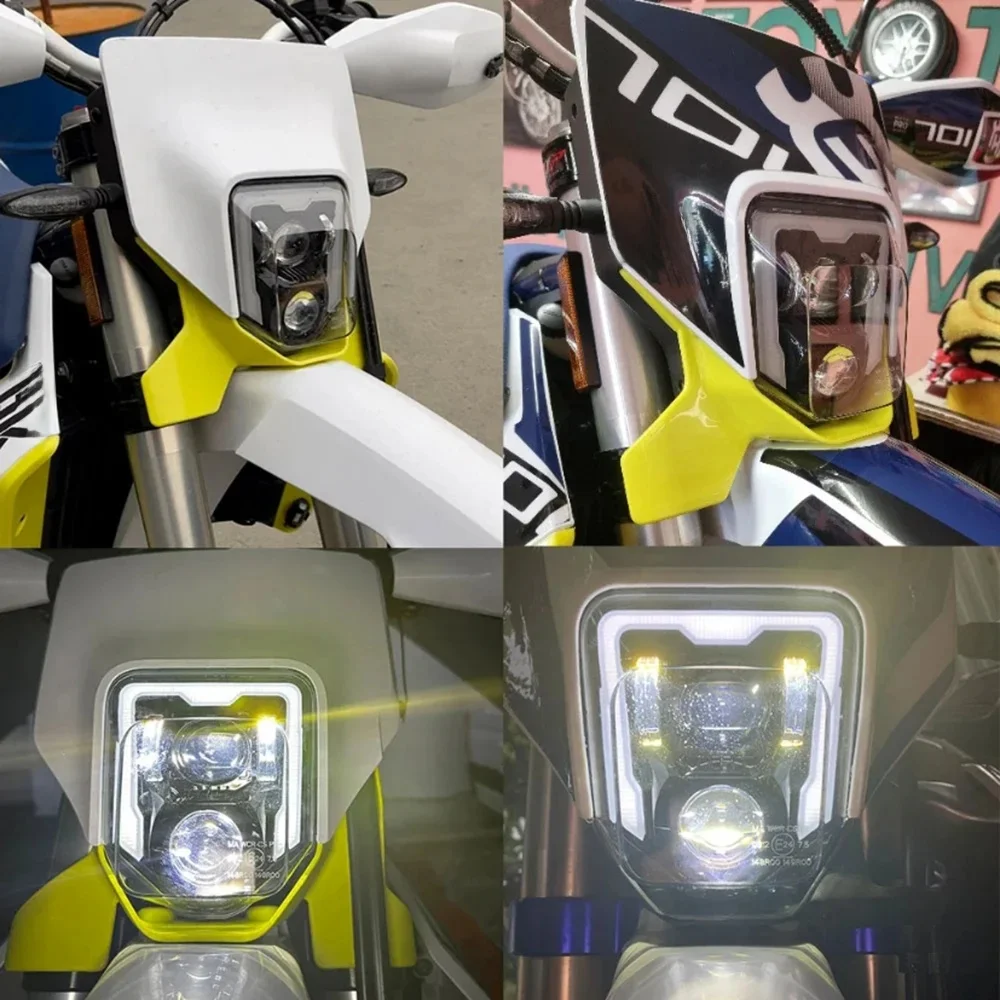 AliExpress PowerMotor Enduro Motorcycle Headlight for Husqvarna 701 Led Supermoto TE TC FE FC Cafe Racer Accesories Dirt Bike Motocross Modified Parts