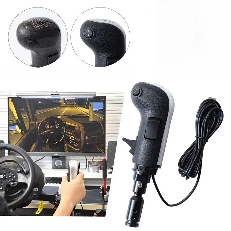 Gałka zmiany biegów do ETS2 ATS, głowica dźwigni zmiany biegów do Euro/American Truck Simulator, kompatybilna z Fanatec SQ Thrustmaster TH8A TH8S T300RS — zdjęcie produktu 7