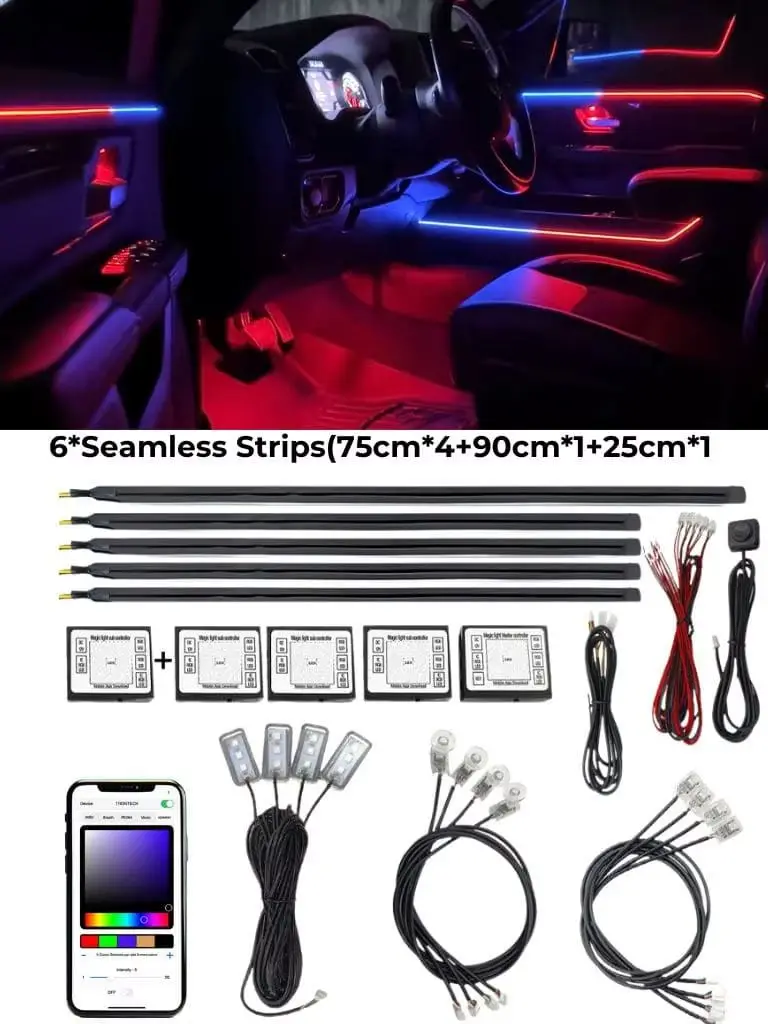 

Universal 18pcs kit Car ambient light