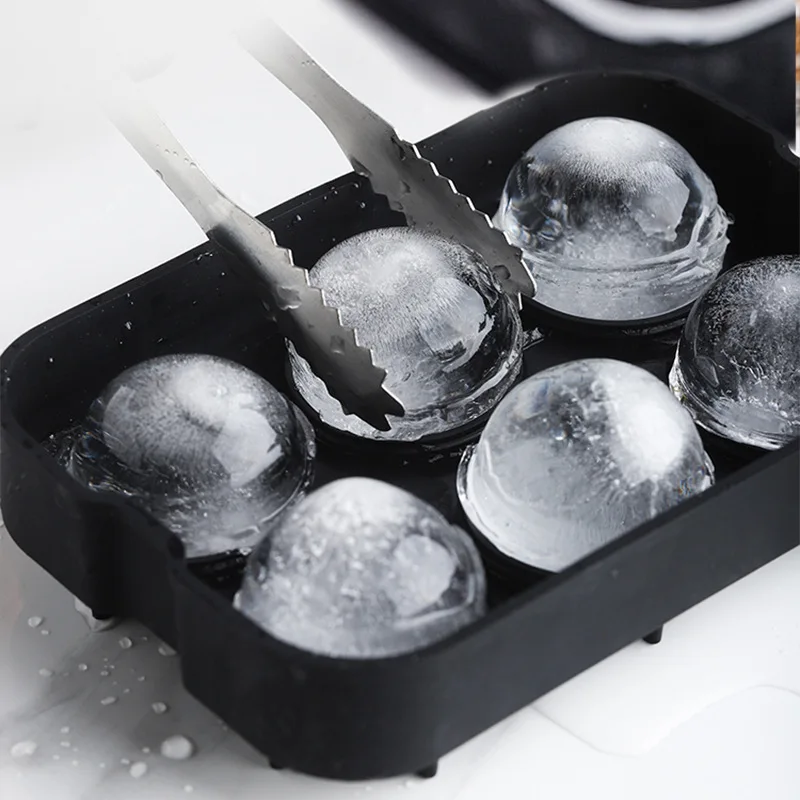 6 Grid Ice Ball Maker Silicone Ice Cube Mold Tray DIY Freeze Ice Maker Kitchen Barware Tools Perfect for Freezer Cocktail