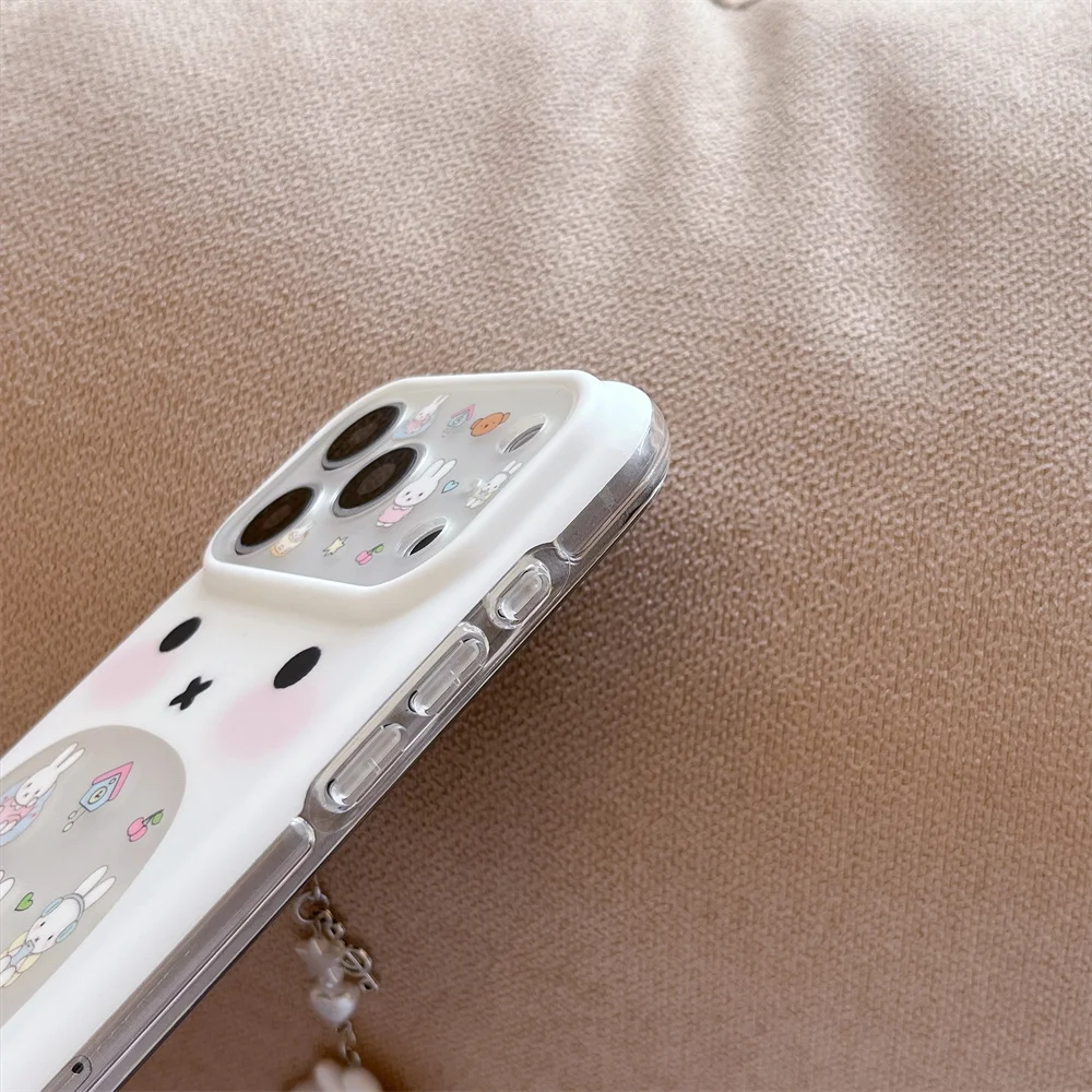 Koreańskie, urocze etui na telefon z motywem Miffy i króliczka, pasujące do iPhone 18 Pro, 17, 15, 16, 17 Pro, 18 Max. Wytrzymałe, odporne na wstrząsy etui z motywem z kreskówki. — zdjęcie produktu 5