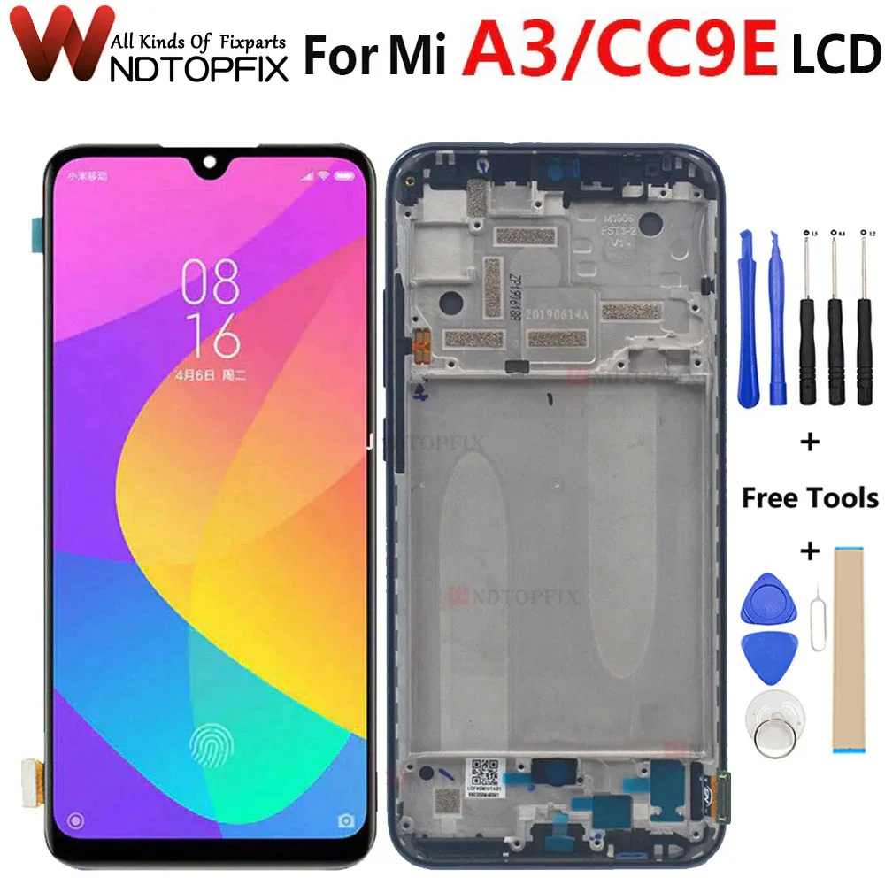 

AMOLED LCD For Xiaomi Mi CC9E LCD Display Touch Screen Digitizer Assembly Replacement Parts 6.09" For Xiaomi MI A3 LCD Screen