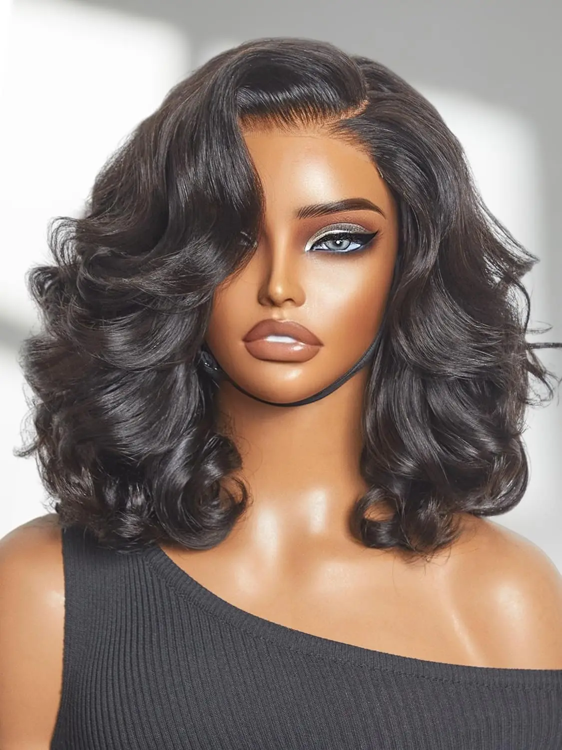 

Короткий парик-боб с эффектом Body Wave, 13x6, с прозрачной кружевной передней частью, из натуральных волос, без клея, 5x5, 13x4, HD, предварительно выщипанный, для женщин, 250% плотность