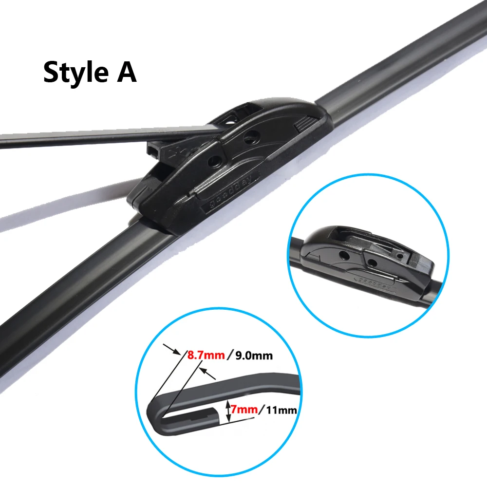 For Hyundai Ioniq 2017 2018 2019 2020 2021 2022 Auto Front Wiper Blades Washers Cutter Rubber Strip Refill Cleaning U J Hook Arm