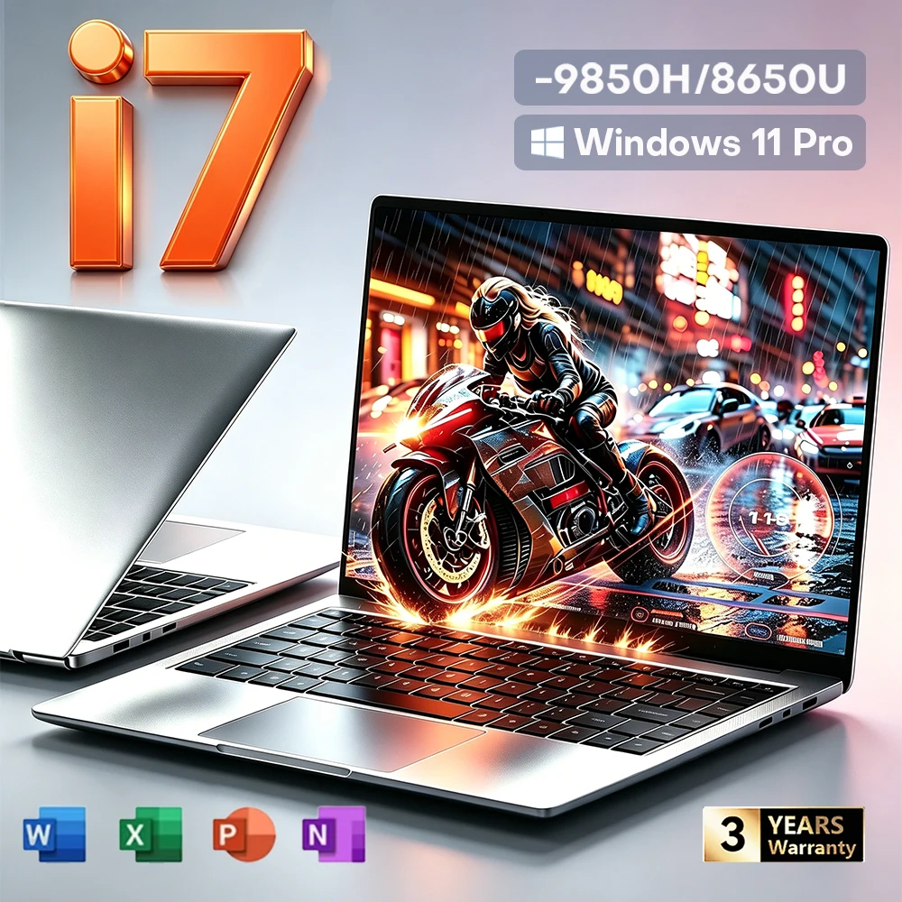 2026 Ultra Slim Notebook 14,1 inch Intel Core i7 9850H 8650U Laptopcomputer 12GB DDR4 Windows 11 Pro 1TB 2TB SSD Zakelijke pc-laptops