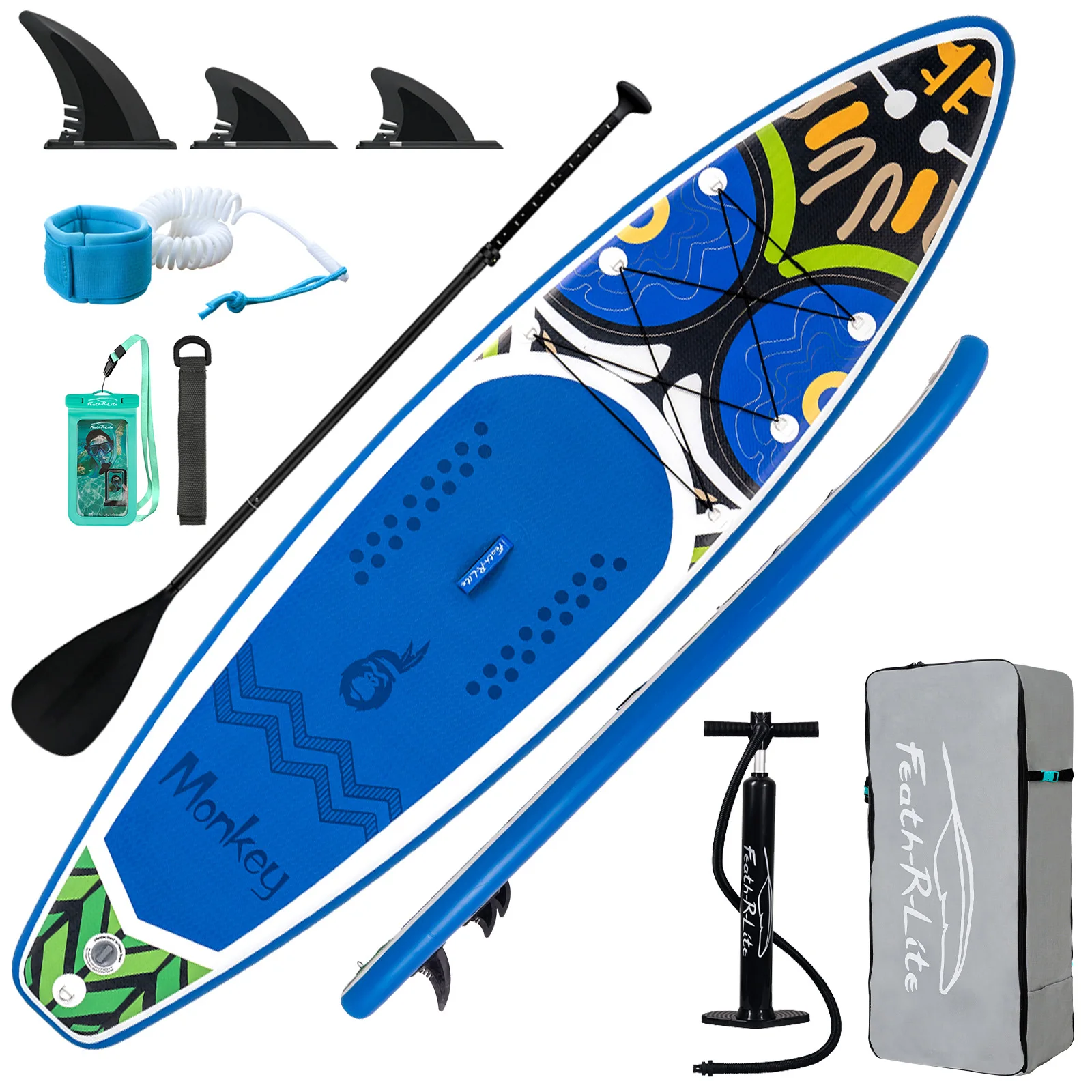 Funwater Opblaasbaar Stand-up Paddleboard 335X84X15Cm Waterdicht 165kg Stabiel Antislip Dek Paddleboard Uitrusting voor Alle Niveaus