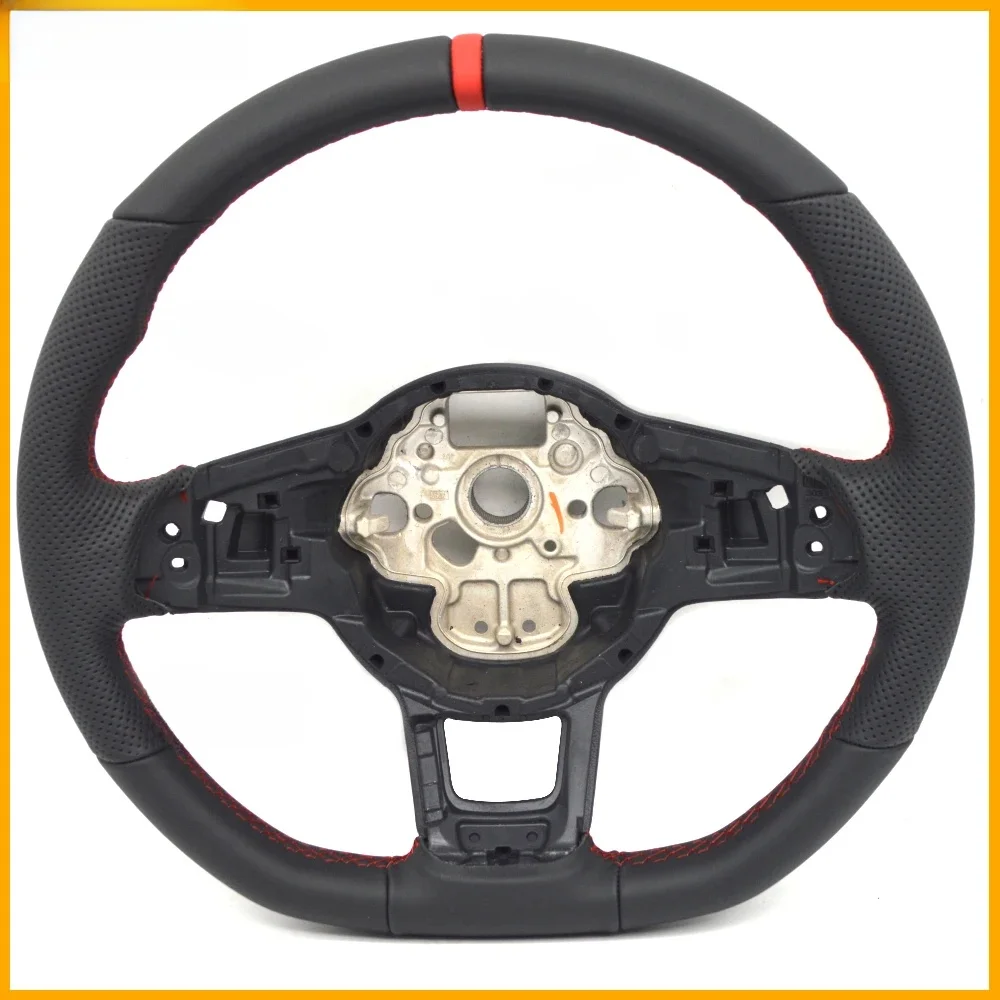 Alcantara lederen stuur geschikt voor VW Golf7 MK7 R GTI GTE GTD Passat B8 Tiguan MK2, sportwiel, auto-accessoires - afbeelding 2