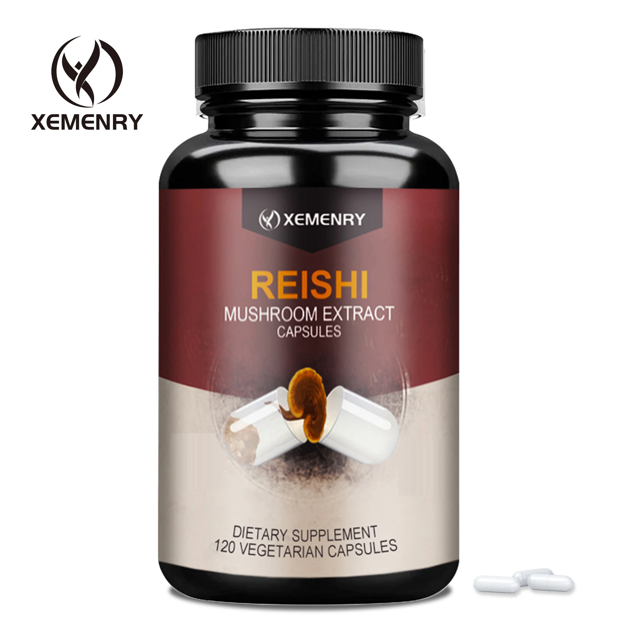 Reishi Capsules - Energy Support, Promotes Brain Health, Improves Memory and Concentration - 120 Capsules