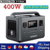 Aferiy P040 Portable Power Station 400W 256Wh Outdoor Generator 5 Outputs 1.2H Full Charge 3500+ Cycles Lifepo4 Battery-Eu Plug