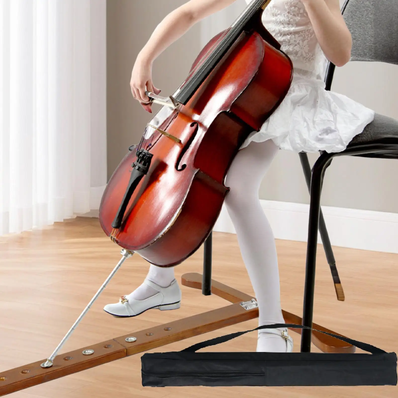 

Wood Cello Endpin Anchor Stopper Non-Slip Cello Endpin Rest Holder Stand Musical Instrument Accessory for Stage Player Beginner