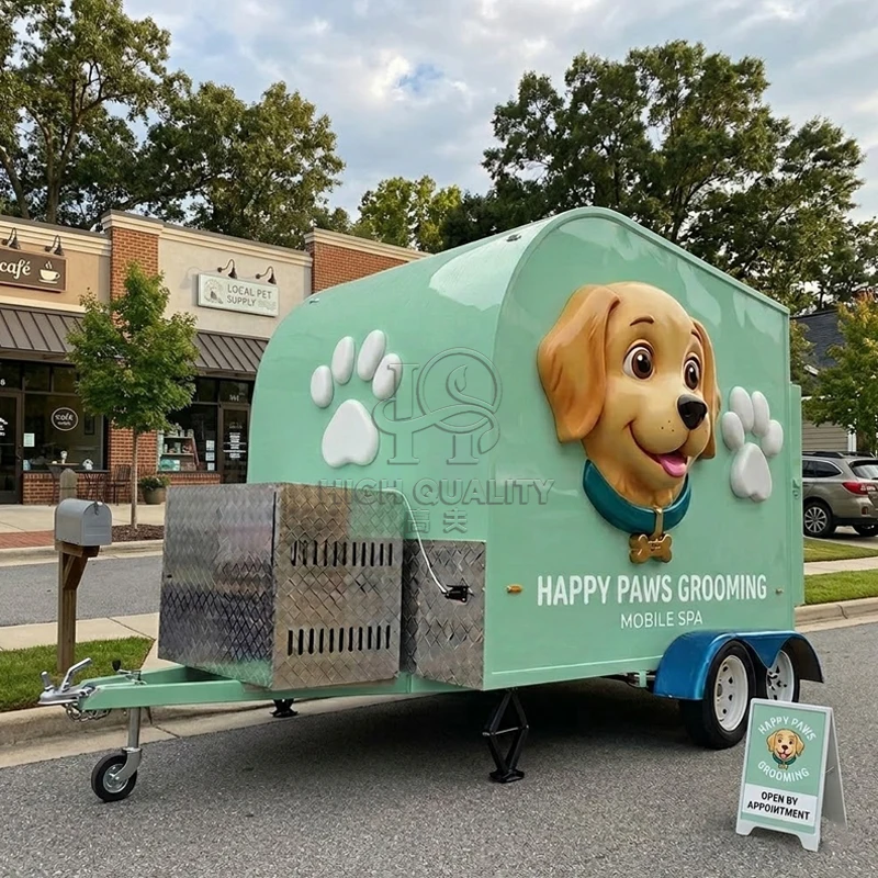 Mobile Dog Wash Trailer Pet Grooming Salon Van Self Service Bathing Station Cart Factory Price Hot Sale in USA