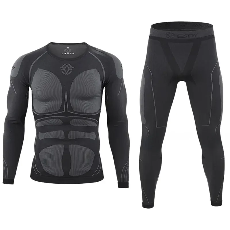 Sous-vêtements thermiques de sport pour hommes, combinaisons de compression de cyclisme en plein air, vêtements de sport respirants à séchage rapide, survêtements de fitness et de course