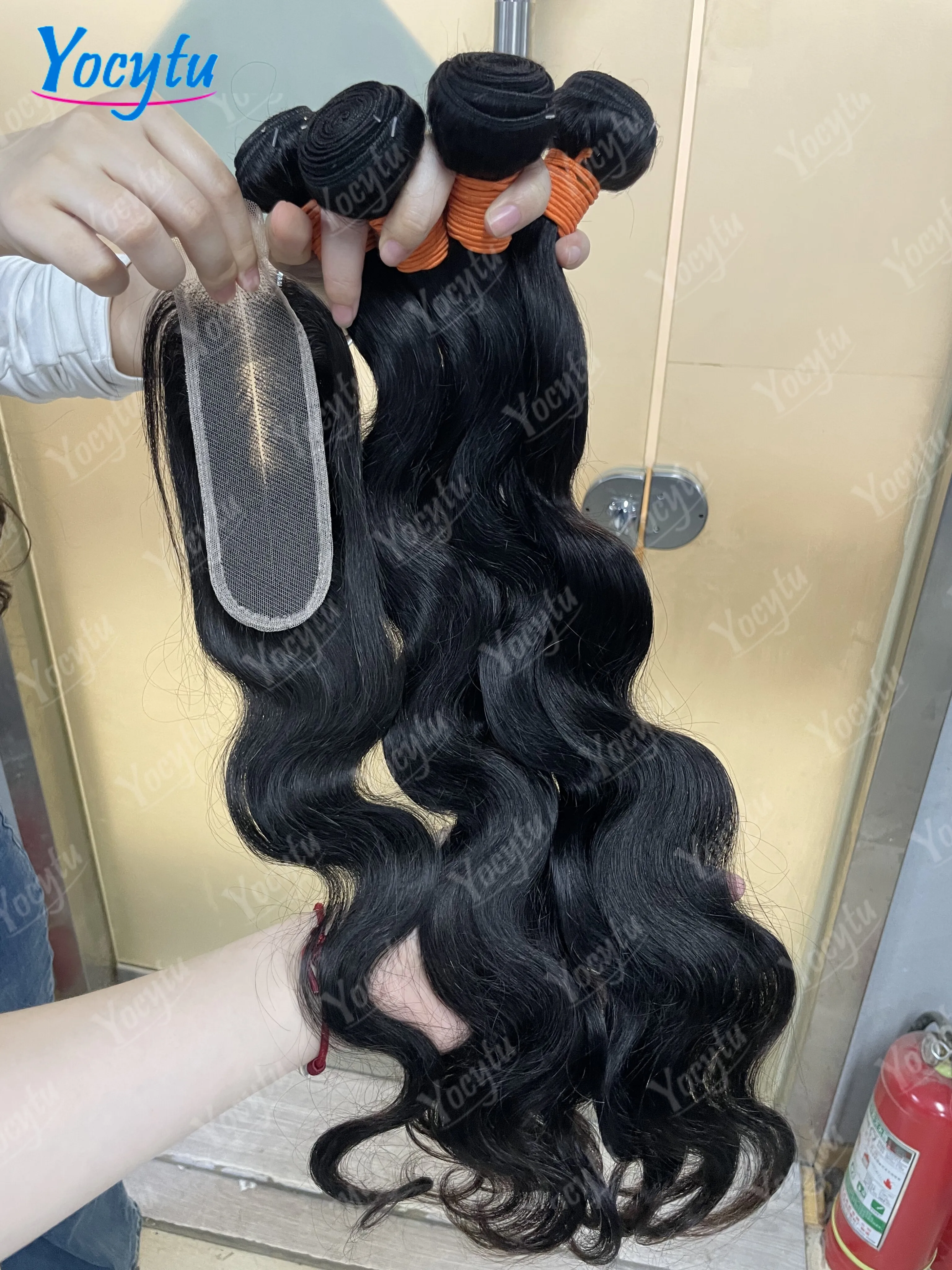 YOCYTU Human Hair Bundles With Closure 20 22 24 Inch Body Wave Bundles Human Hair With 2x6 HD Closure For Women 3 Days Delivery