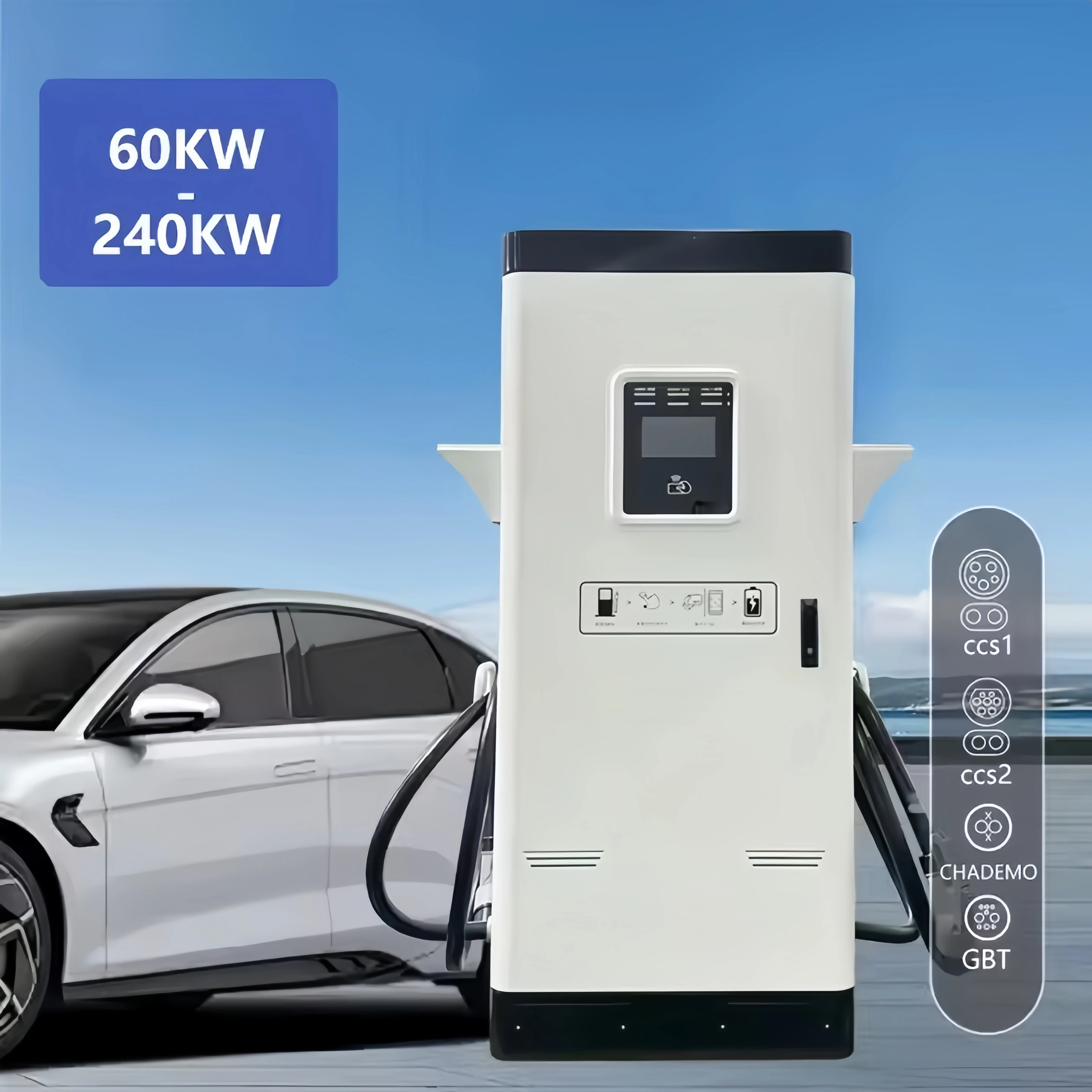 

Smart DC Fast EV Charger UE 120KW-180KW High Voltage Electric Car Charging Station with OCPP16 Protocol Charging Pile Holder