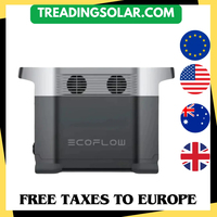 EcoFlow-Générateur Solaire Portable DELTA 2 Max, 2400W, 2048Wh, Extensible, 6kWh, Batterie Lyen, Jusqu'à 3000W, Silencieux
