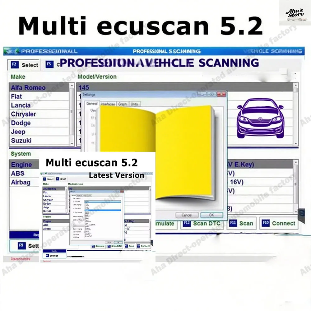 

Latest Car accessories Software Repair Software Multiecuscan 5.2 obd2 Scanner Multiecuscan for European and American car models