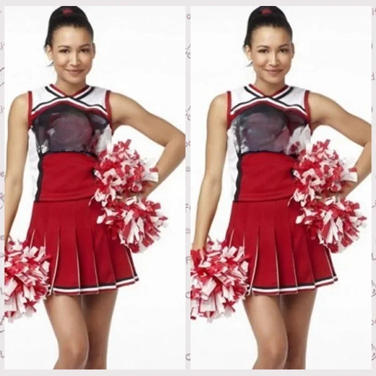 Middelbare School Glee Club Meisje Cheerleader Kostuum Glee Stijl Cheerleading Varsity Cheerleader Cheerios Kostuum Kostuum Uniform - afbeelding 2