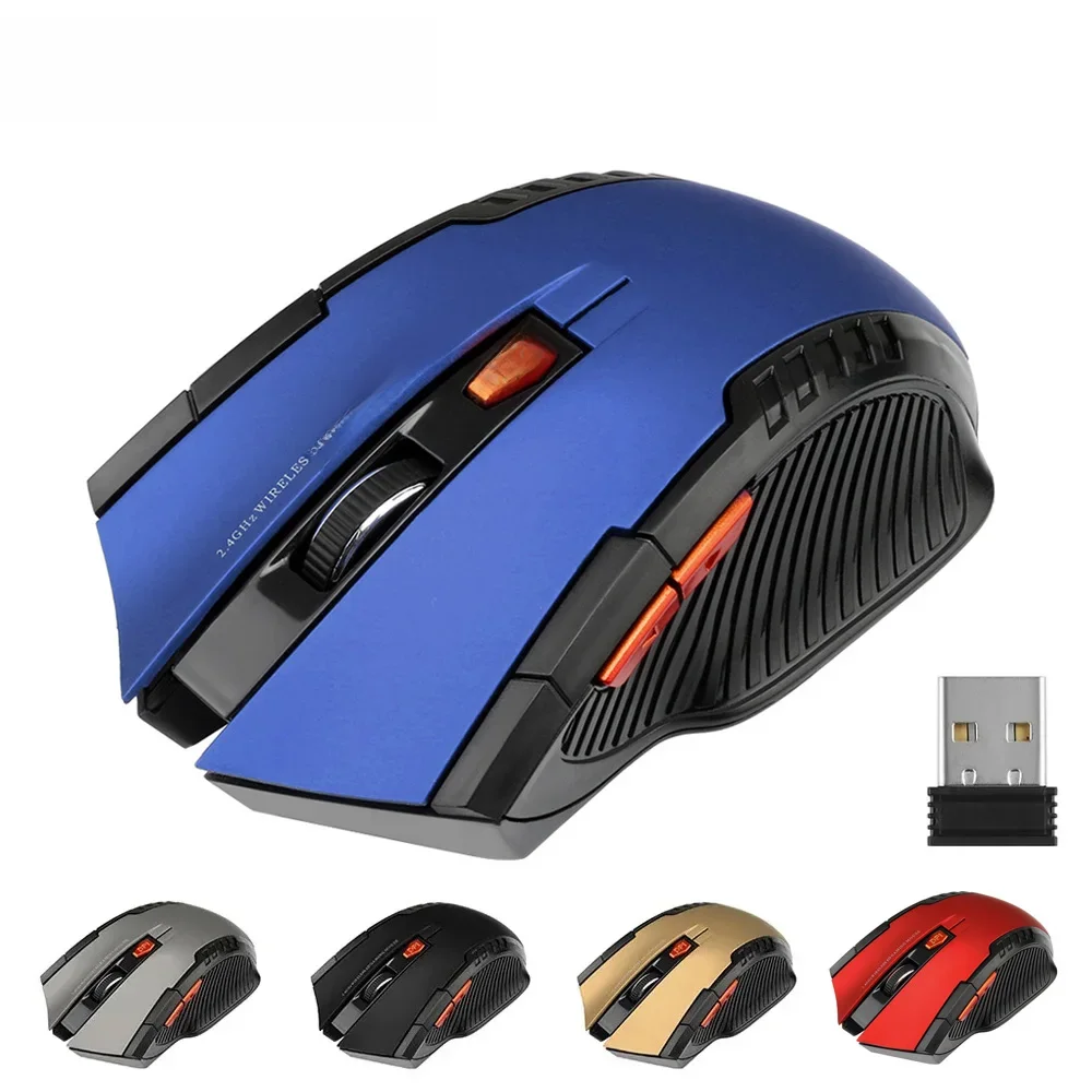 Bezprzewodowa mysz 2,4 GHz Myszy optyczne z odbiornikiem USB Gamer 1600 DPI 6 przycisków Mysz do komputera Akcesoria do laptopów Mysz dla graczy — zdjęcie 2