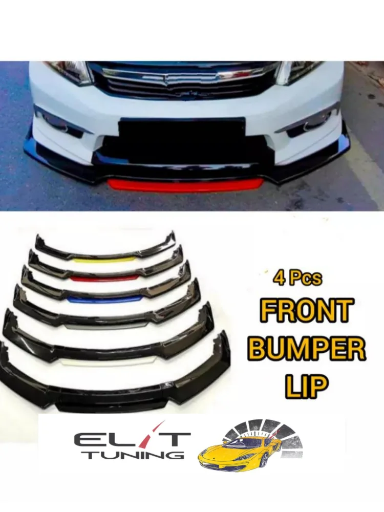 4 Pieces Front Bumper Lip For All Car Models UNIVERSAL Car Accessories Body Kit 6 Color Options Modified Sport Exterior Parts