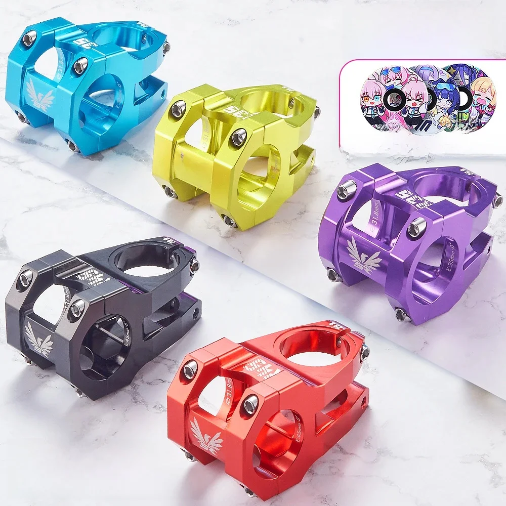 AliExpress KRSEC Mountain Bike Power Stem 35/45mm Length 0 Degrees Road Bike Stem 28.6mm for 31.8mm Bicycle Handlebar Mtb Stem