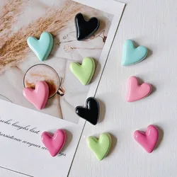 5/10pcs Morandi Colored Heart shaped Refrigerator Magnet, Photo Message Fixed, Home Decoration