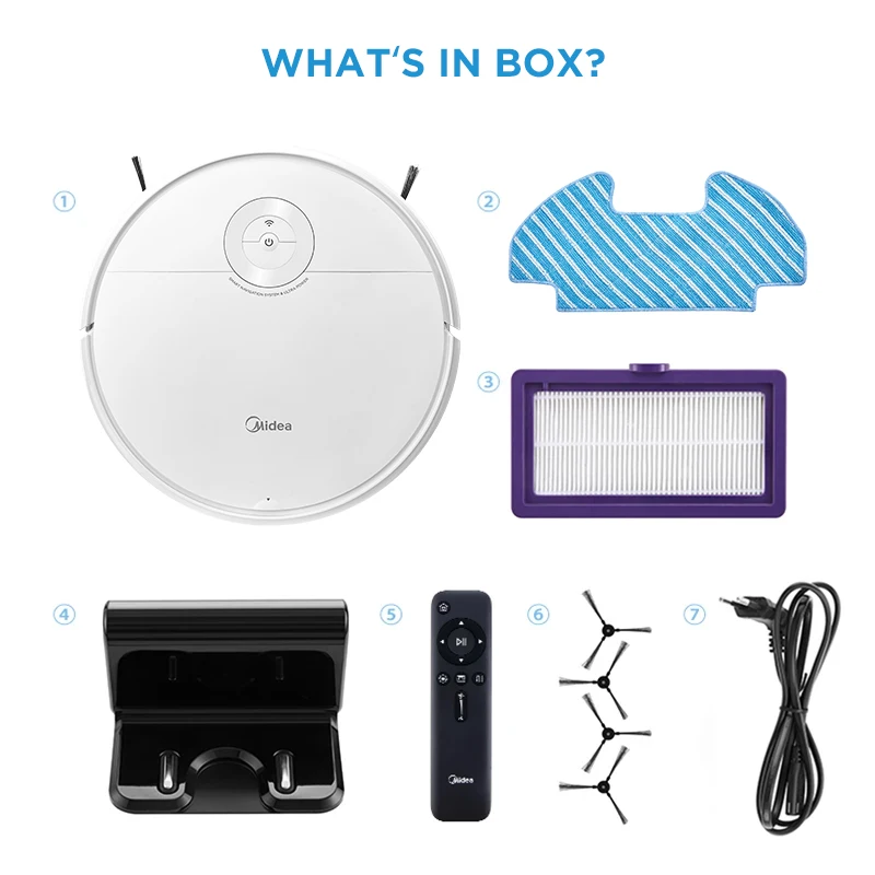 Midea I5C odkurzacz Robot Mop na mokro i na sucho 4000PA inteligentny robot-odkurzacz do mycia bezprzewodowy elektryczny zbiornik na wodę