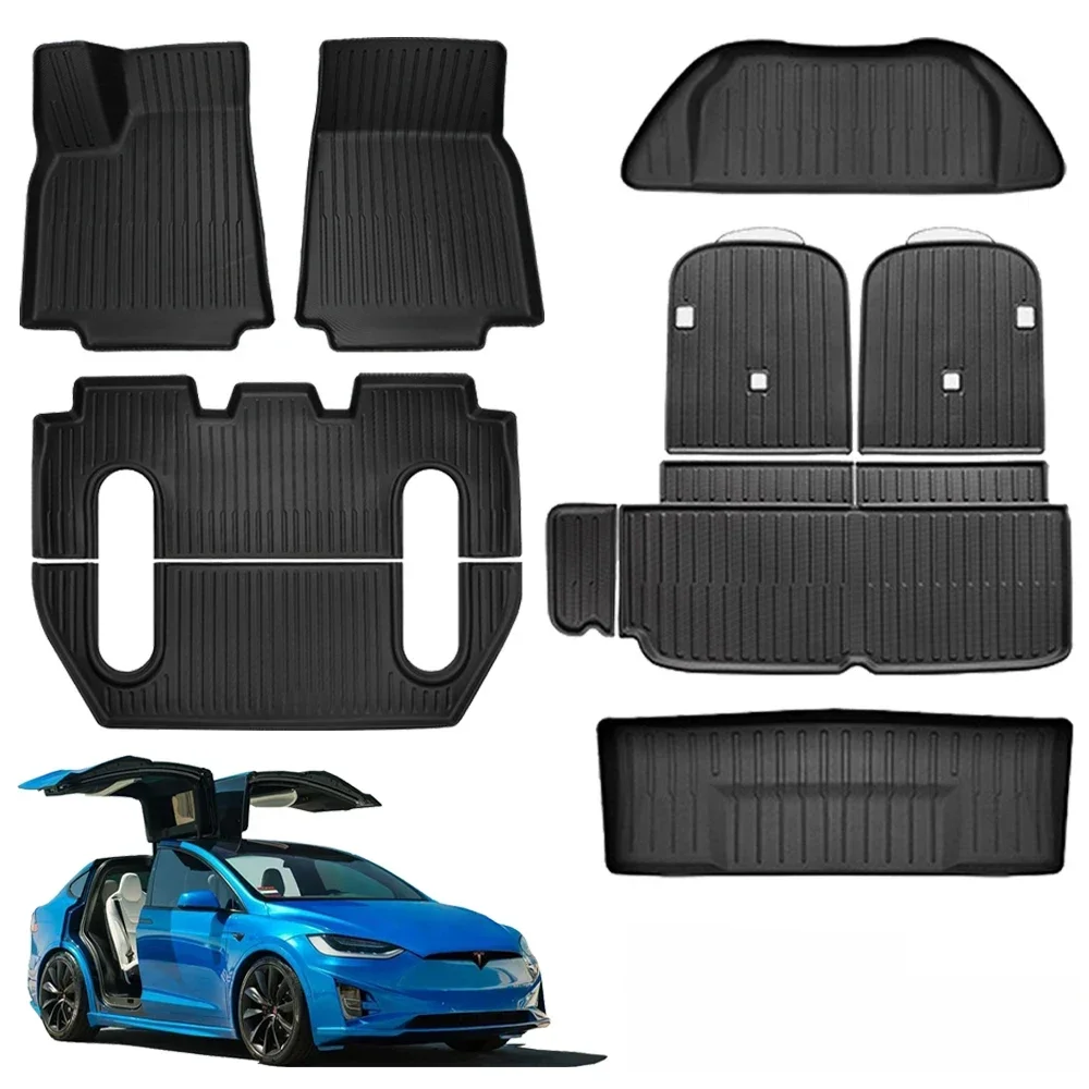 BEVO Vloermatten voor Tesla Model X 5 6 7-zits 2024 2023-2016 All Weather Waterdichte Cargo Frunk kofferbak Matten Liners Accessoires - afbeelding 2