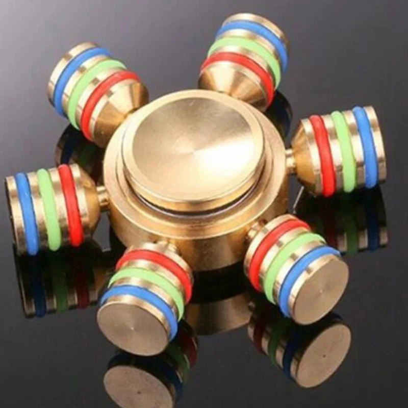 

Metal Rainbow Spinner Copper Bearing Spinner Brass Fidget Spinner For Autism Adult Anti Relieve Stress Hand Spinner Toy Spiner