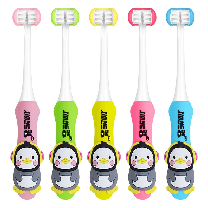 Peng Peng Toothbrush Baby Peng Tooth Brush 3D Three-sided Toothbrush for Children Tit Brush