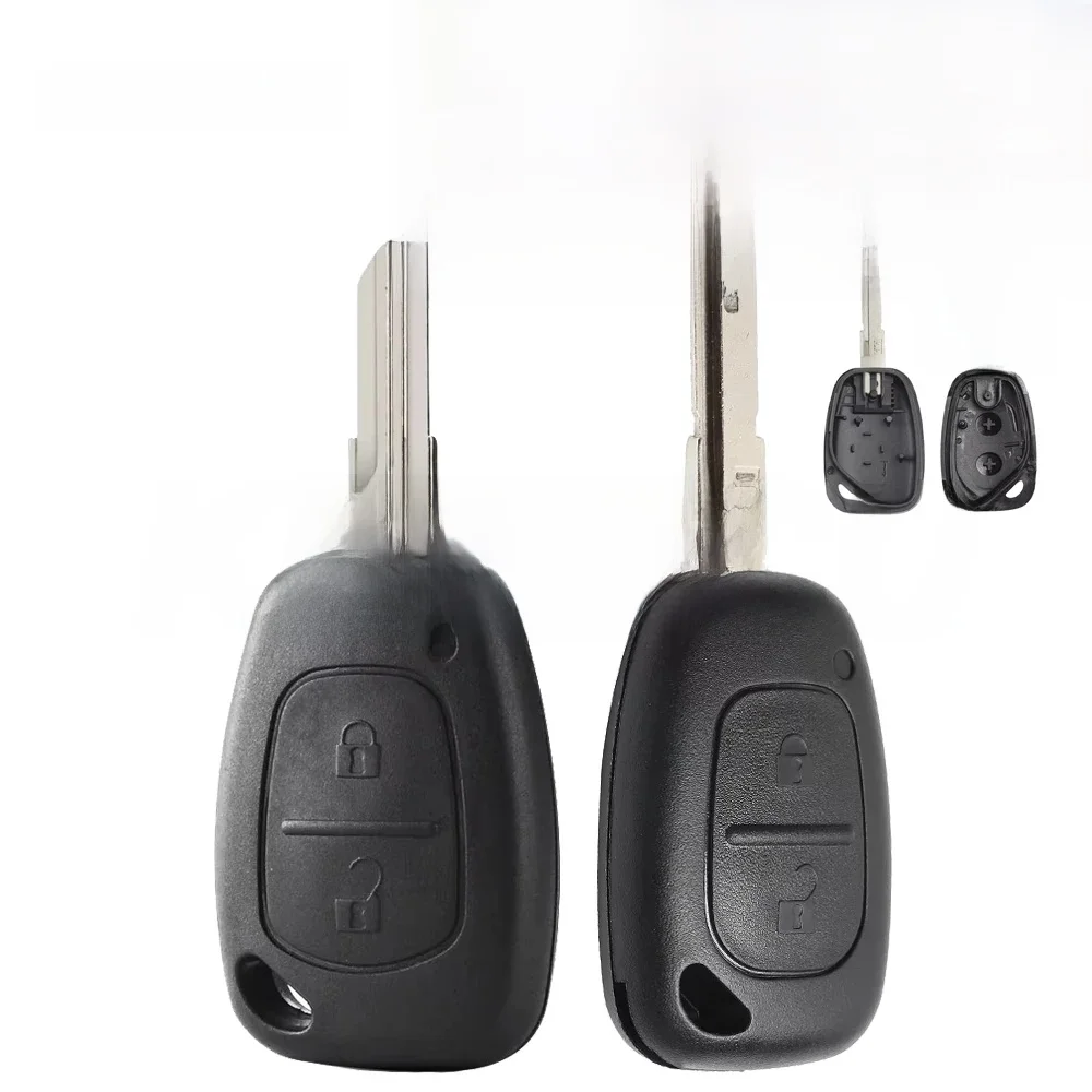 Keyecu 433MHz PCF7946 ID46 puce 2 boutons télécommande voiture porte-clés pour Renault trafic maître Vivaro Movano Kangoo 2003 2004 2005-2013