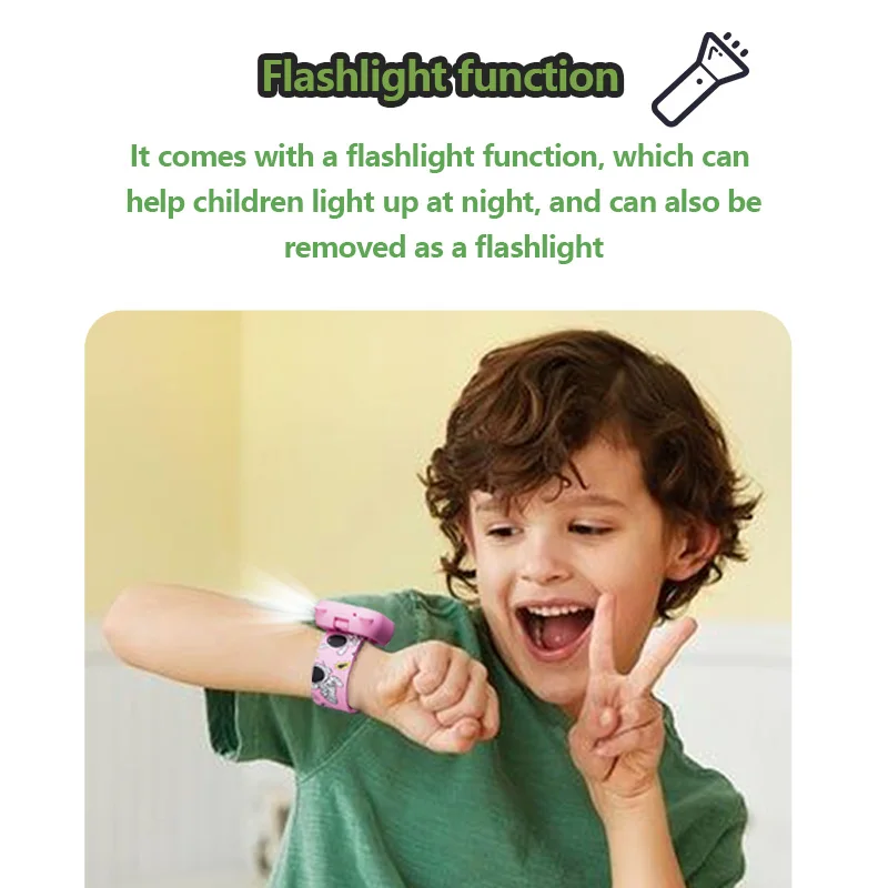 ساعة أطفال (بنات أولاد) بحزام وحبل قابل للإزالة، شحن USB، لا توجد تطبيقات مطلوبة، طلاب المراهقين من عمر 4 سنوات فما فوق #6