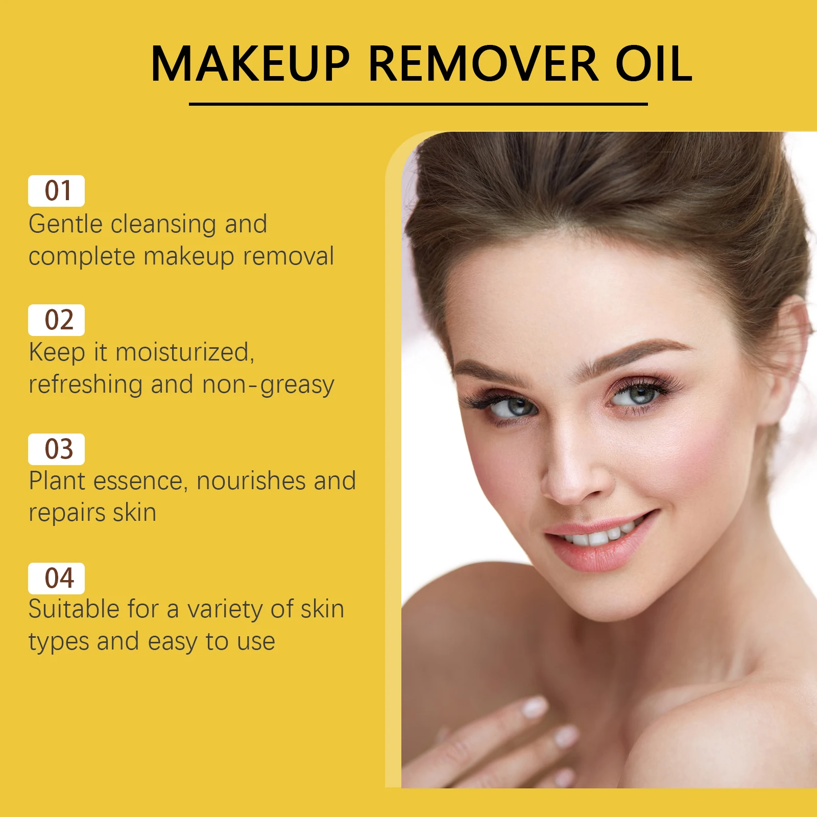 Eelhoe 100ml Ginger Lemon Makeup Remover Oil Cares Skin Clean Pores Makeup Residue Refreshing Non Tight Makeup Remover Oil