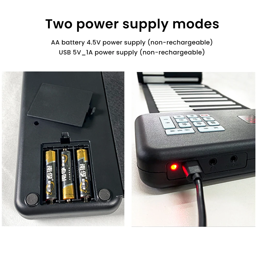 نشمر لوحة المفاتيح البيانو 88 مفتاح الممارسة المنزلية المحمولة الرقمية الكهربائية لوحة مفاتيح البيانو القابلة للطي مع مكبر الصوت المدمج #2