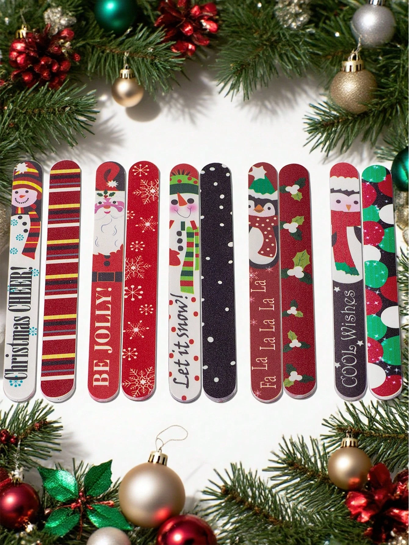 5/10個入り クリスマス プロ仕様 ネイルファイル 100/180 EVA 厚手ネイルファイル 240/180 サンドペーパー ネイル用 マニキュア サロンツールセット