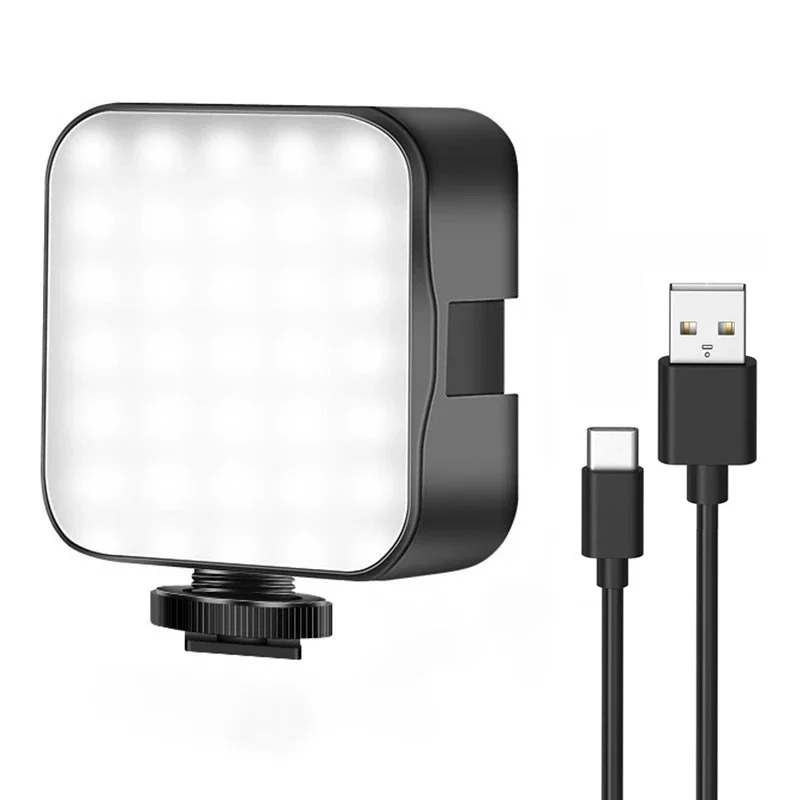 Nouveau Rechargeable 6500K LED lumière vidéo Mini caméra lumière lampe de remplissage Portable photographie éclairage pour Vlog Streaming en direct DSLR
