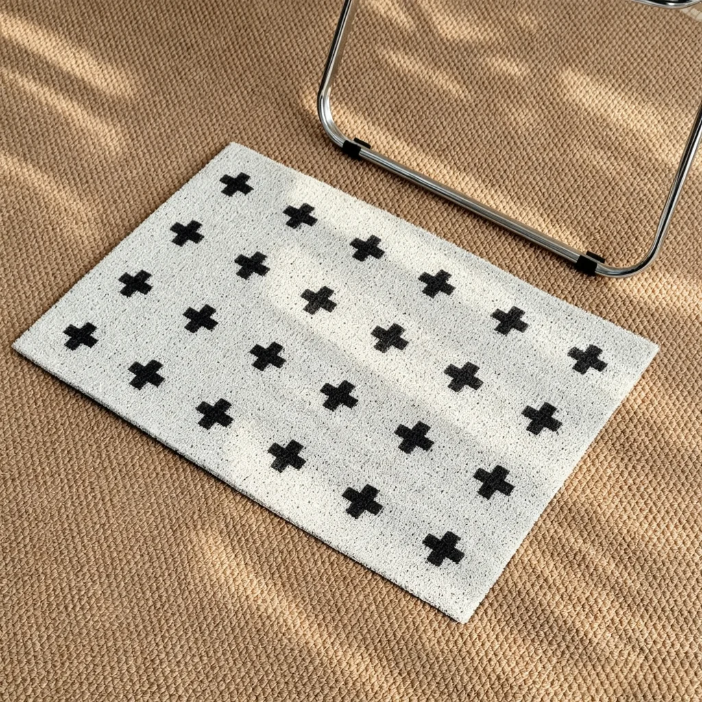 Nordic Style Wire Loop Door Mat Geometric Solid Color Entrance Doormat Waterproof Dustproof Carpet Outdoor Indoor Floor Mat