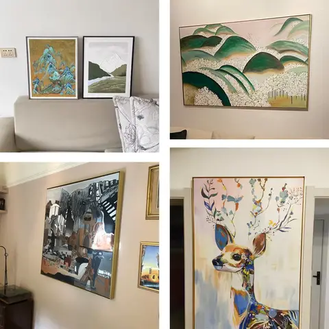 30x40 40x50 60x90cm Canvastavla Träramar Träfoto Oljemålningscanvas Diamantmålningsramar Canvastavla Träväggram 10 best sales 60x90 - №7