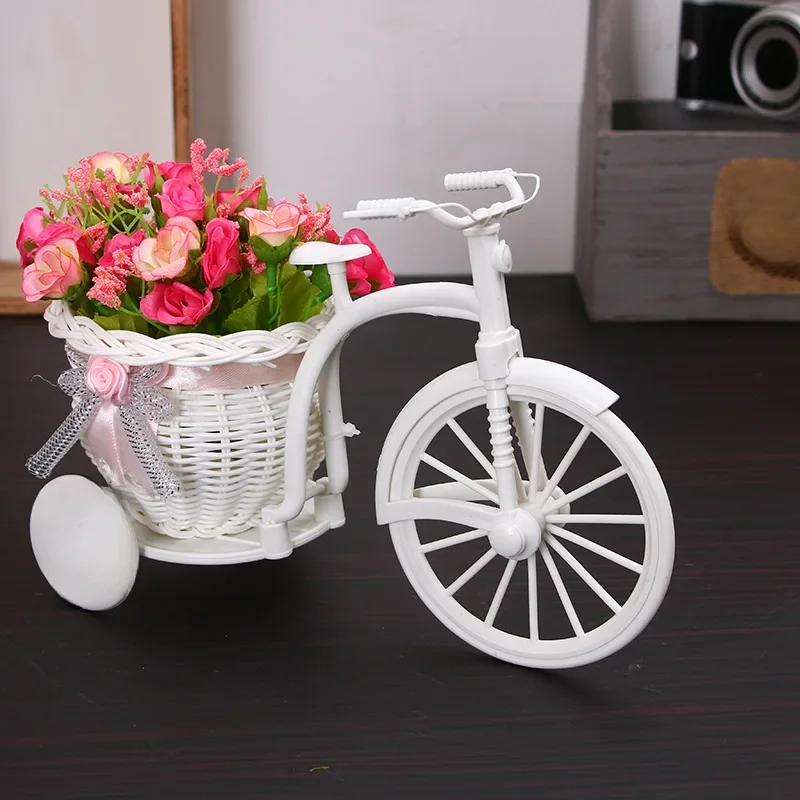 AliExpress Tricycle Shaped Flower Basket Wedding Party Ceremony Decoration Bike Flower Storage Container Blue