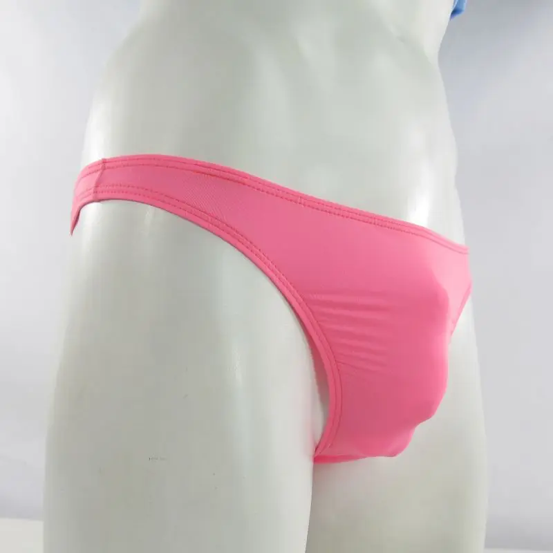 Mens G4582 Sexy Underwear Low Rise Flat front one piece Thong semi c-thru Colors image 2