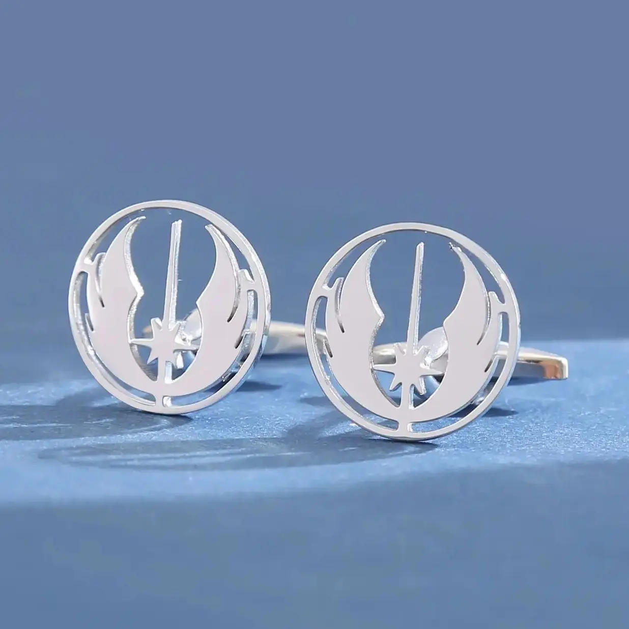 Space Movie Same Cufflinks Fashion Exquisite Silver Plated Copper Jewelry for Woman Man Clothes Accessories Film Fans