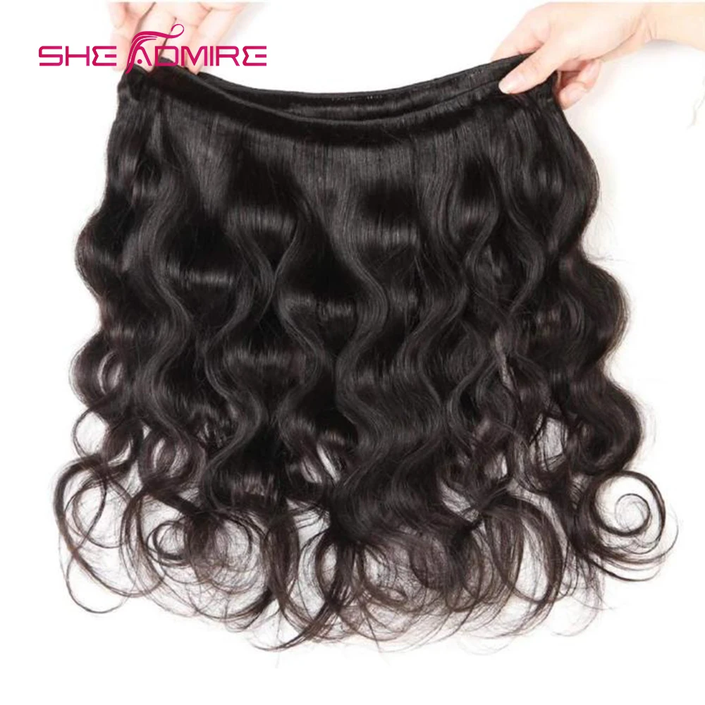 Extensions de cheveux brésiliens Remy Body Wave, tissage de cheveux humains, noir naturel, richesse, 8-40 pouces, à vendre, 1 pièce, 3/4 pièces