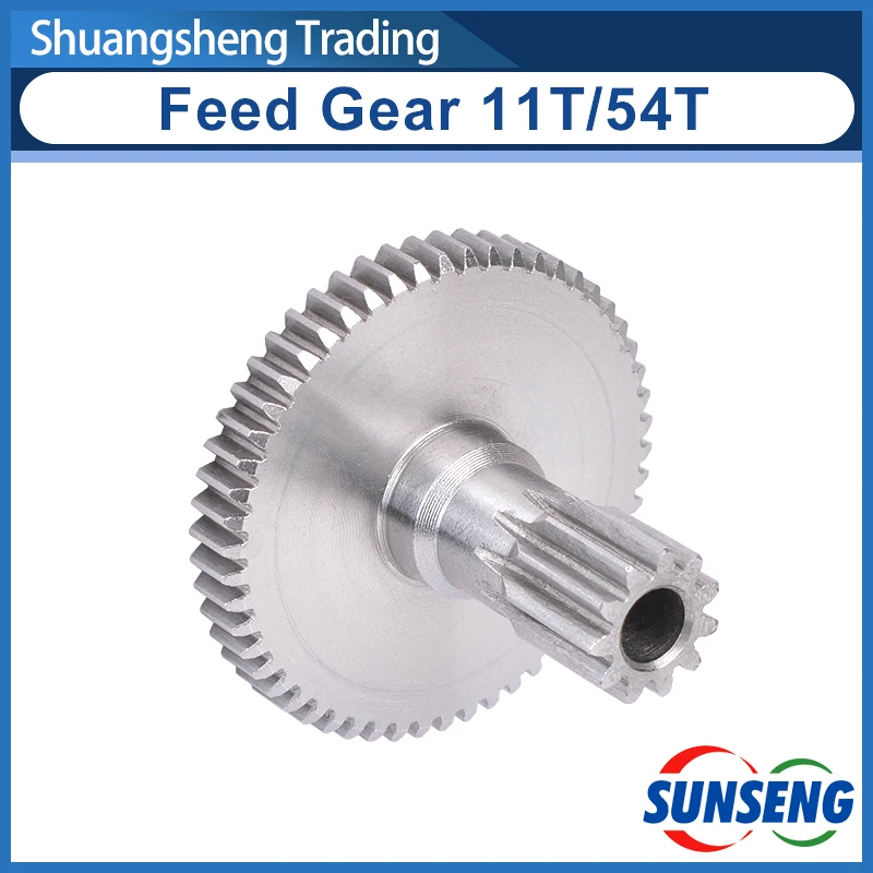 Feeding Gear (A) 11T/54T For SIEG C2-081 C3 Grizzly G8688 G0765 BD-6 BD-7 BD-X7 SOGI M1-250 M1-350S CX704 Compact 9 CL300M